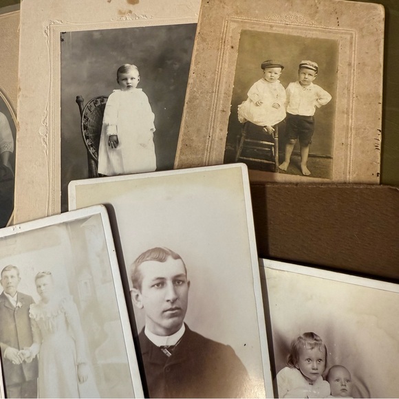 Vintage Cabinet Card Lot 10 Piece Antique Pictures Photographs - Picture 7 of 10